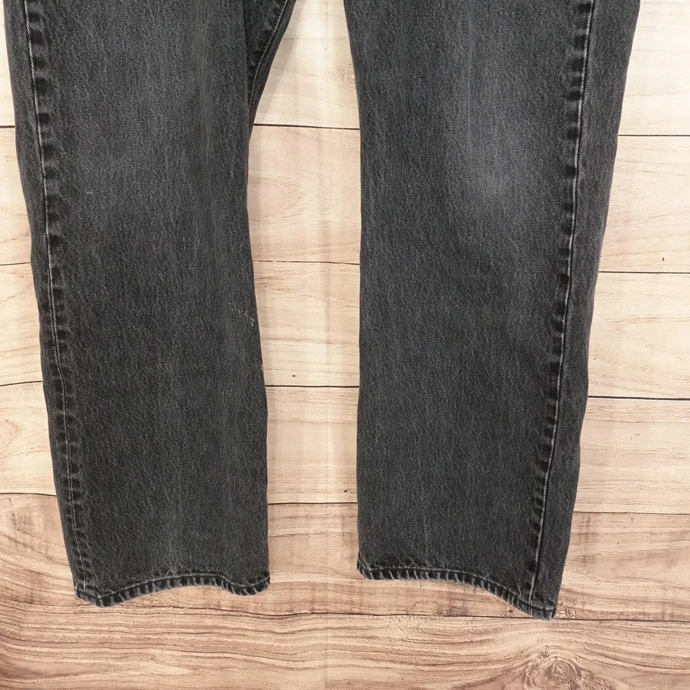 Levis 501 Jeans Mens 38x29 (40x30) Gray Charcoal Wash Straight Denim Pants